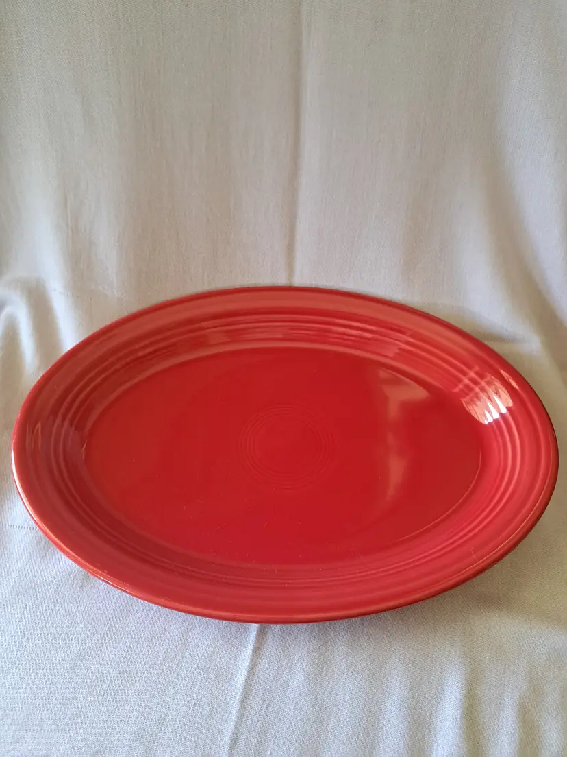 Homer Laughlin Scarlet Red Oval Serving Dish