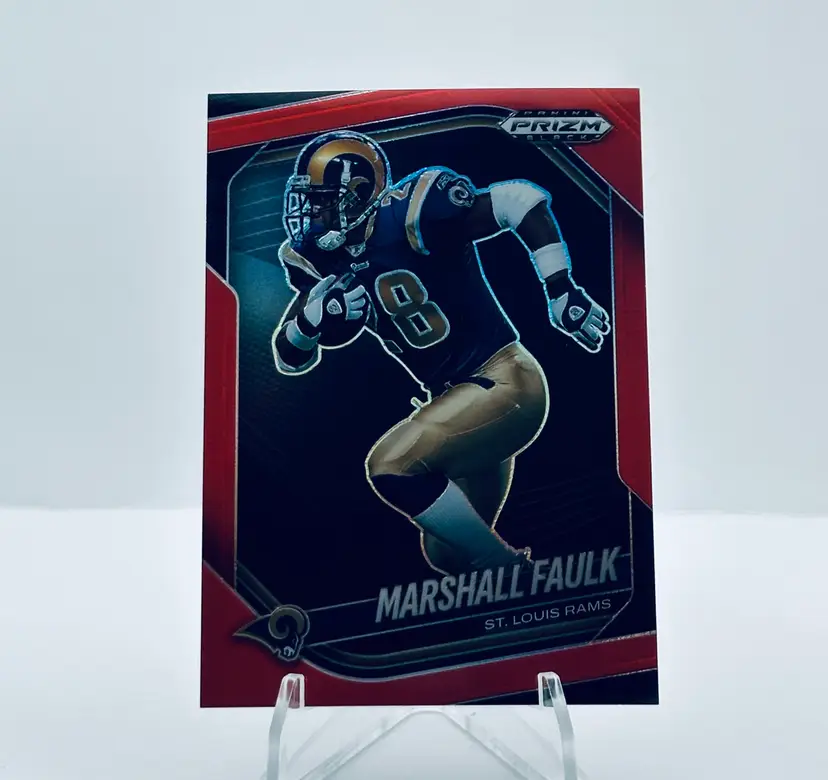 Marshall Faulk Prizm Black Red Parallel - St. Louis Rams #/299