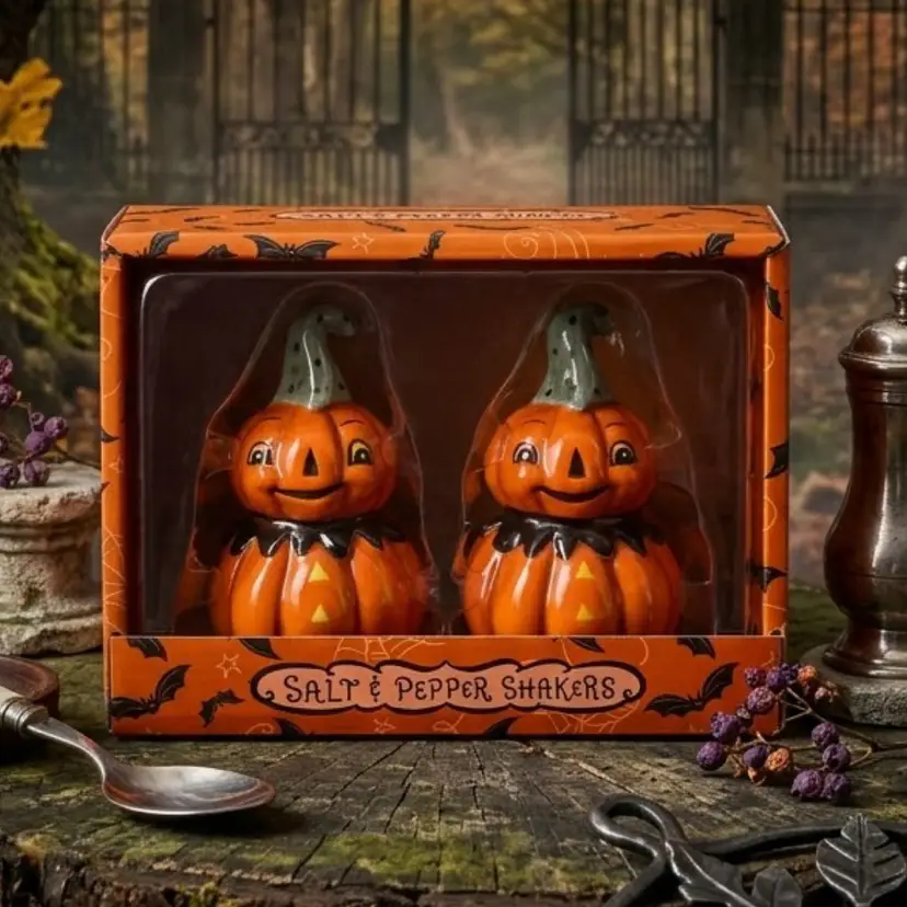 Johanna Parker Halloween Pumpkin Shakers NIB