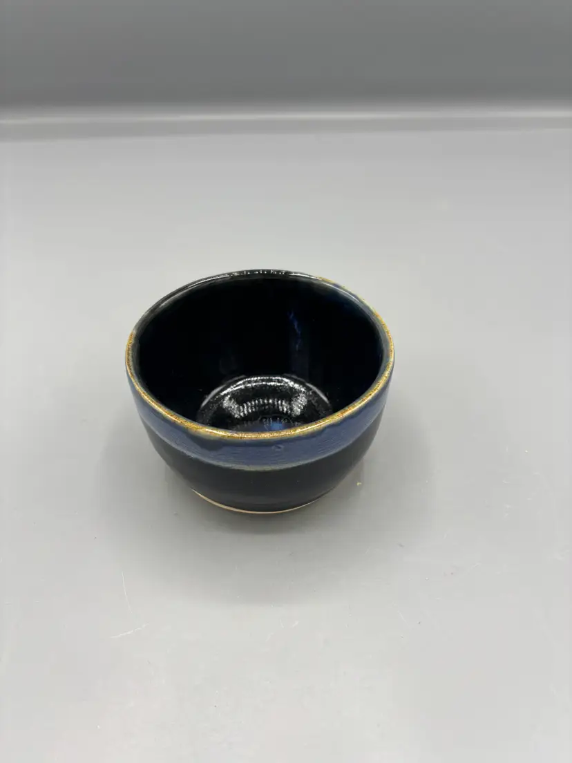 Nc Pottery blue with light blue glaze