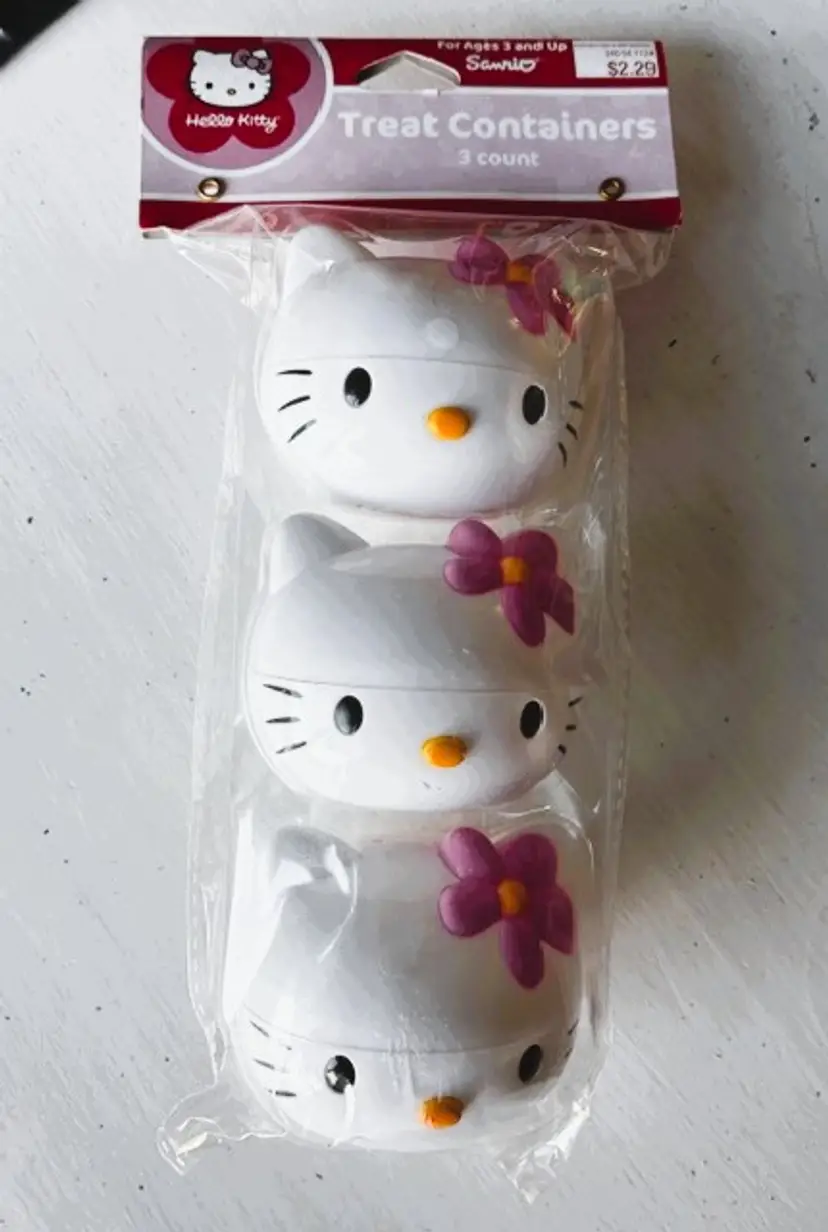 Sanrio Hello Kitty Treat Containers - 3 Pack NEW