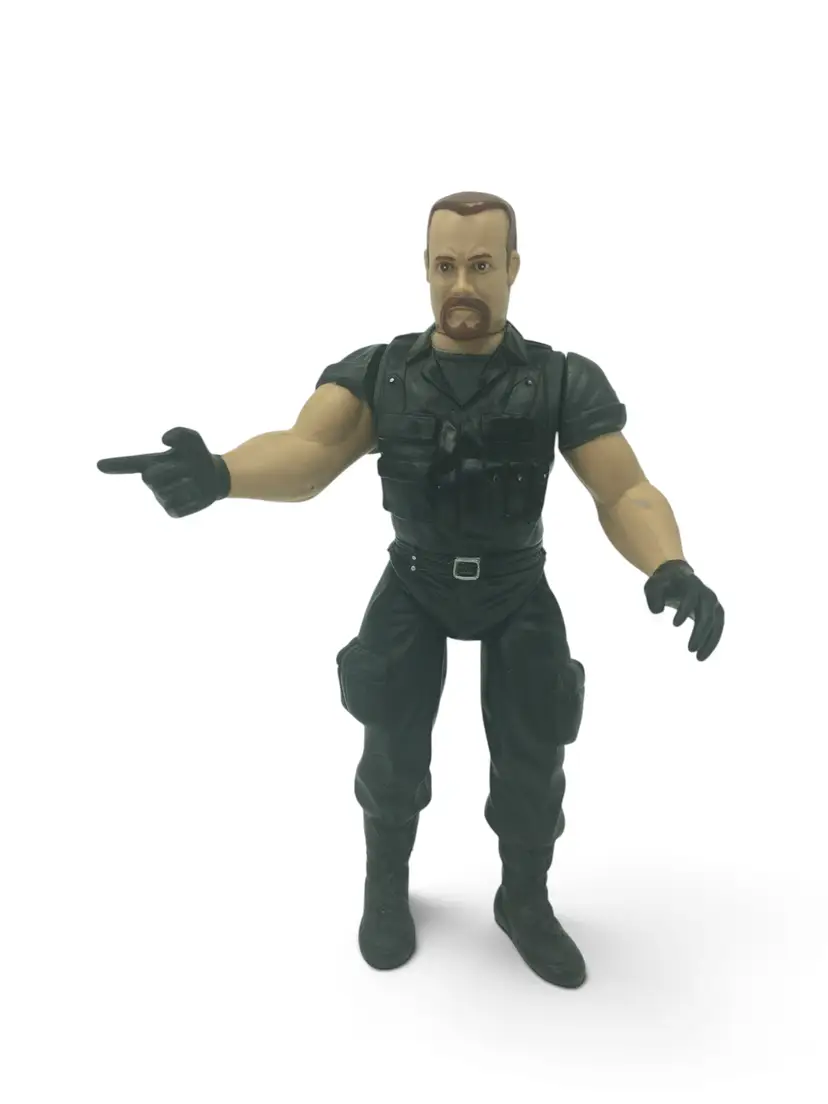 1999 JAKKS Pacific WWF/WWE Big Boss Man SWAT/Riot Gear Action Figure