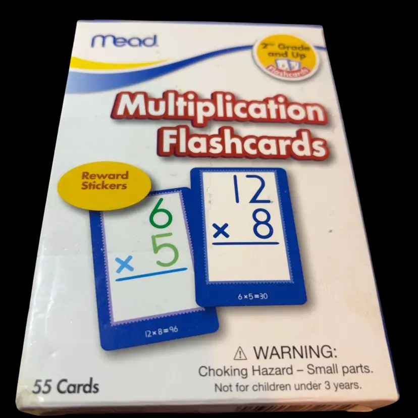 Mead Second Grade And Up Flashcards, Multiplication, Flashcards Plus Reward Stickers