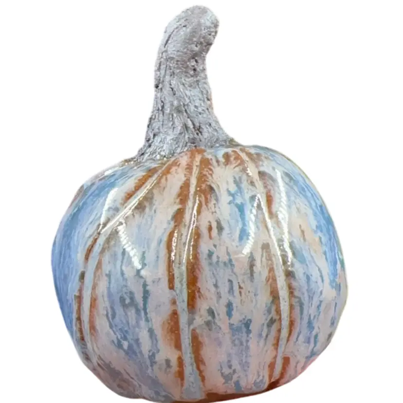 Handmade Studio Art, Pottery / Ceramic Pumpkin Made By Traci Vintage Angel