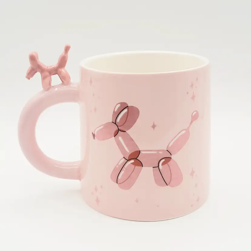 10 Strawberry Street Pink Balloon Dog Mug