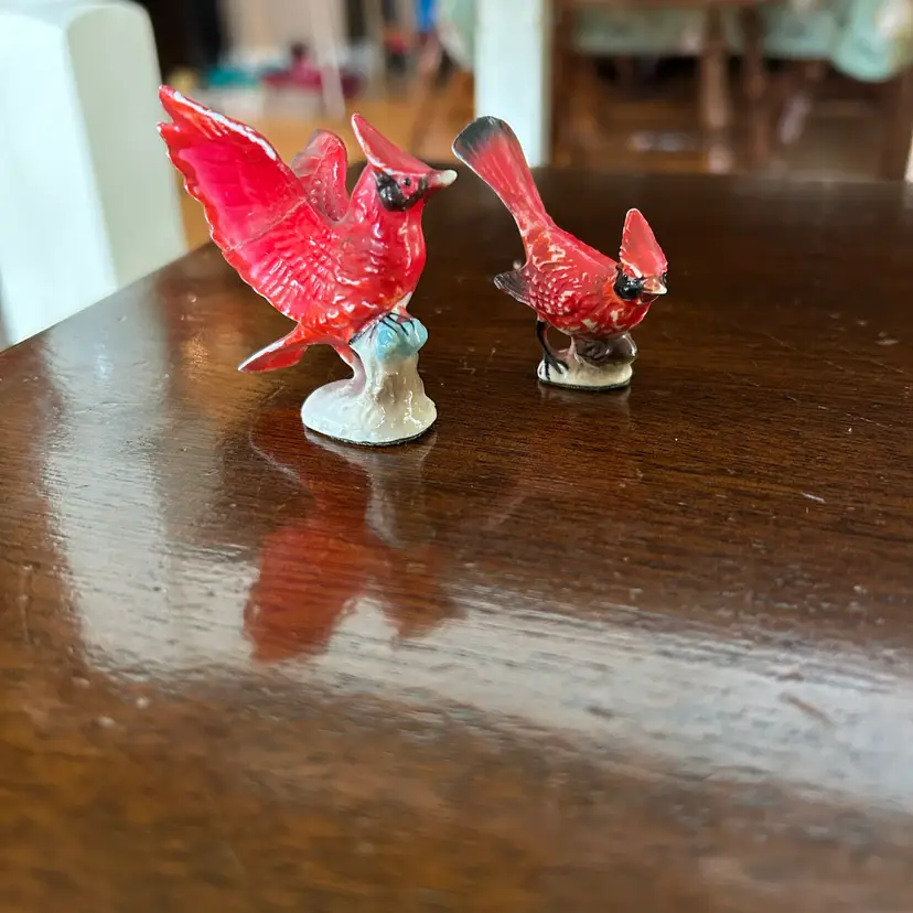 Vintage Red Birds Lot Of 2
