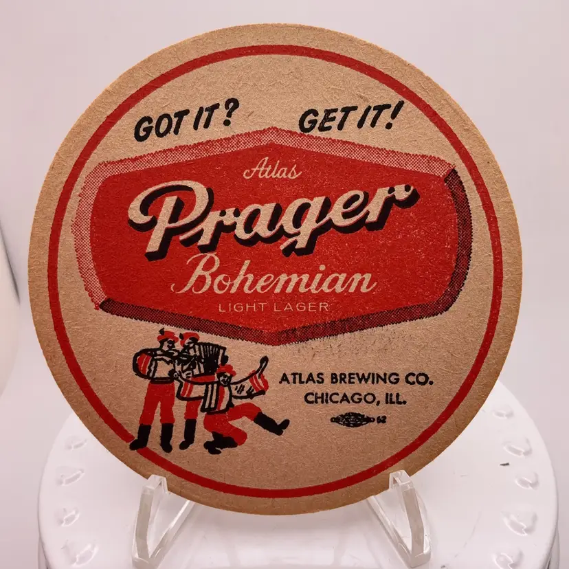 PP4 VTG Atlas Prager Bohemian Coaster 3.5"D