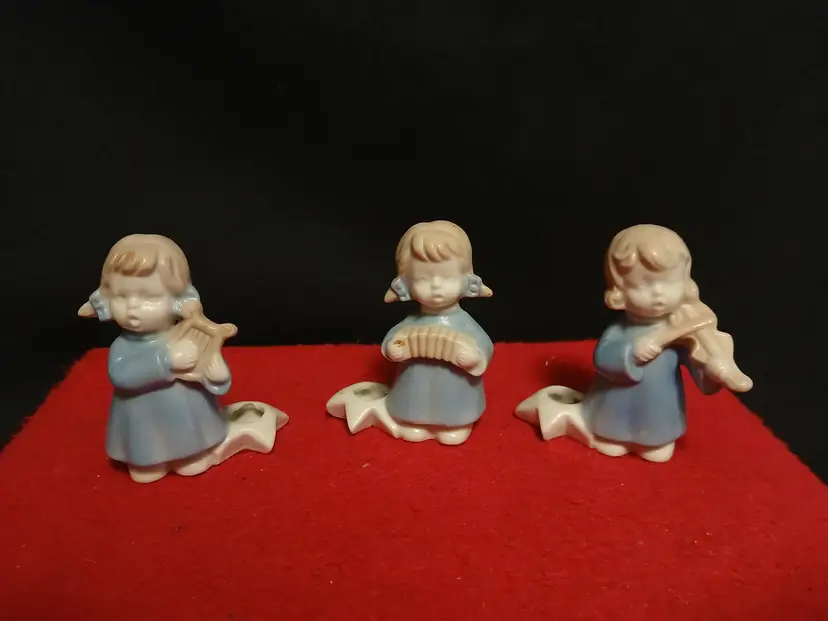 Vintage Angel Musician Figurine Trio