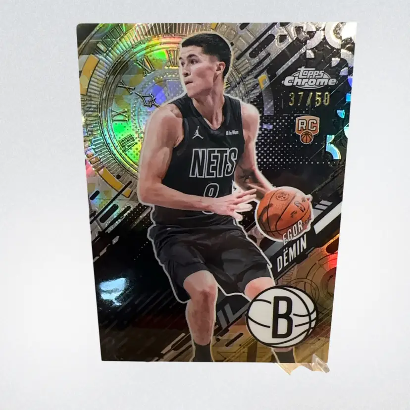 Egor Demin Chrome Update Go Time Gold RC /50!! Brooklyn Nets