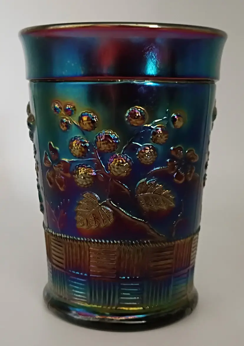 Northwood Carnival Glass Tumbler ~ Electric Amethyst ~ Purple Raspberry Cup