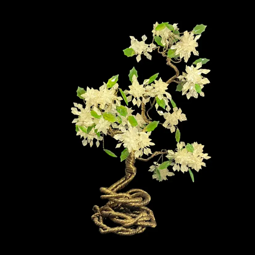 MCM Wire Sculpture Tree Floral | 10”