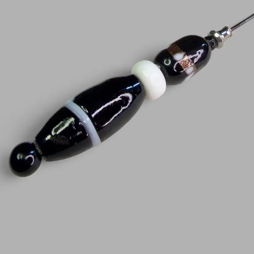 Handmade Hat Pin By New Again Design 7 3/4" Long