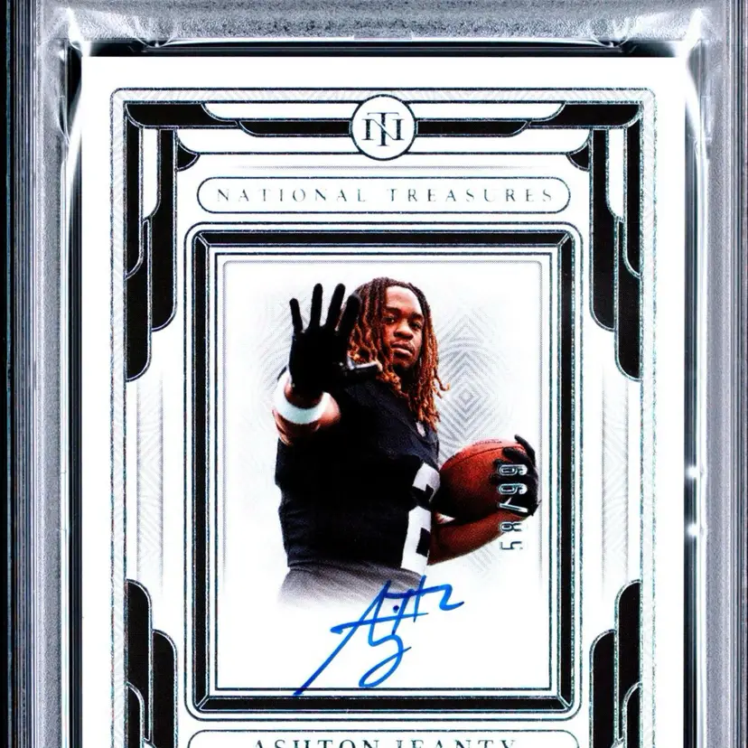 ASHTON JEANTY 2025 National Treasures Rookie Auto /99 PSA 10