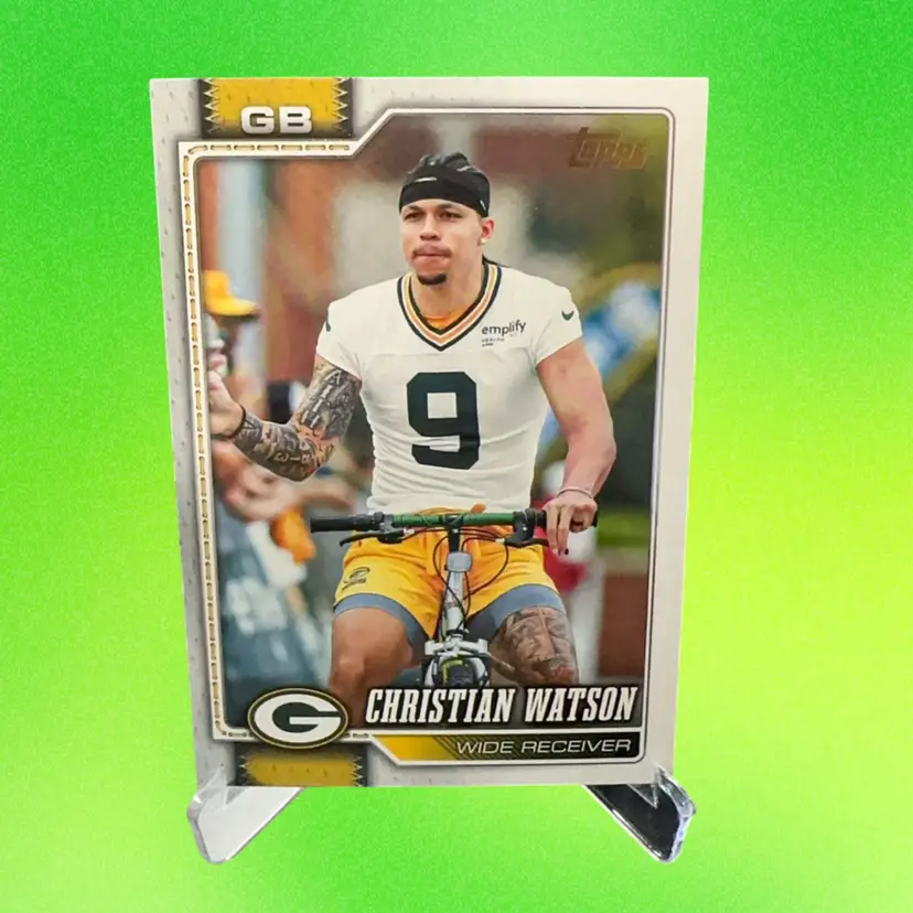 Christian Watson 2026 Topps Golden Mirror SSP Photo Variation Green Bay Packers
