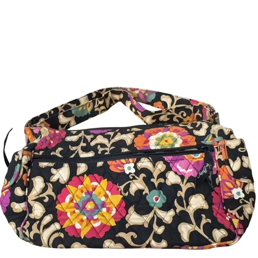 #12  Vera Bradley Quilted Cotton Floral Print Adjustable Strap Shoulder/Crossbody Bag