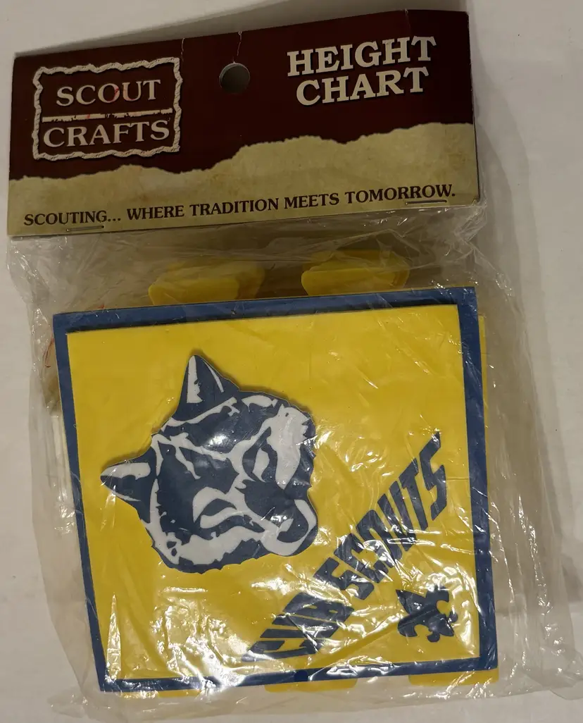 Vintage Scout Crafts Cub Scouts Height Chart New