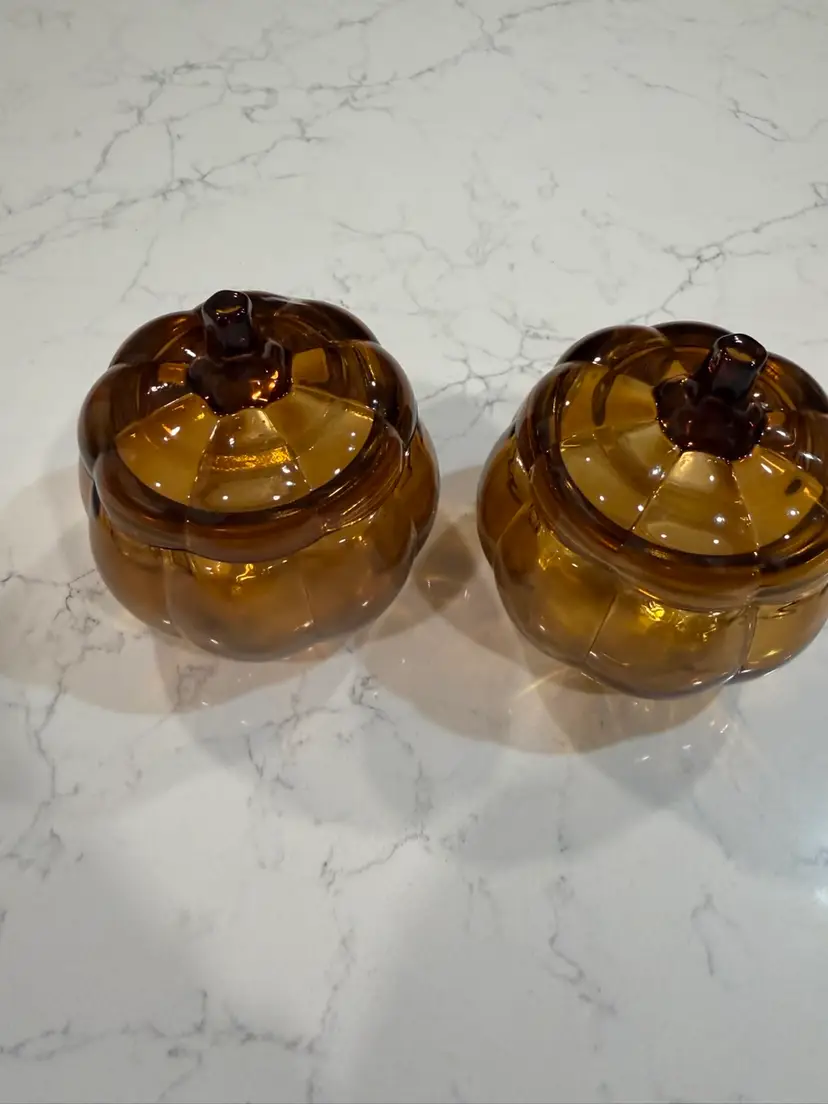 🪺Little Glass Pumpkin Jars