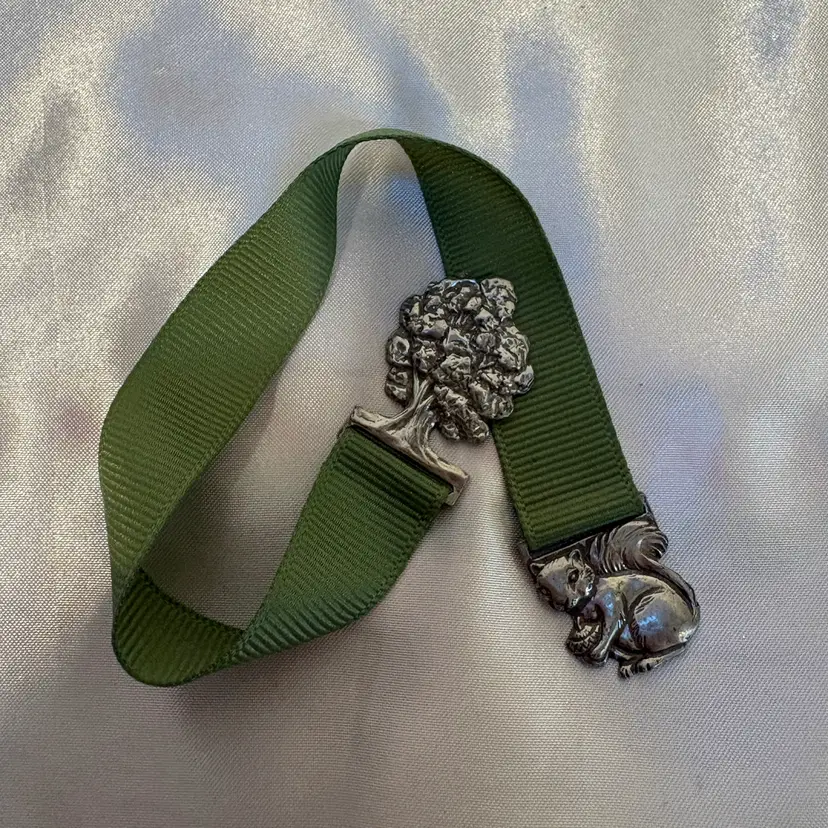 Vintage Marked Squirrel Pewter Bookmark