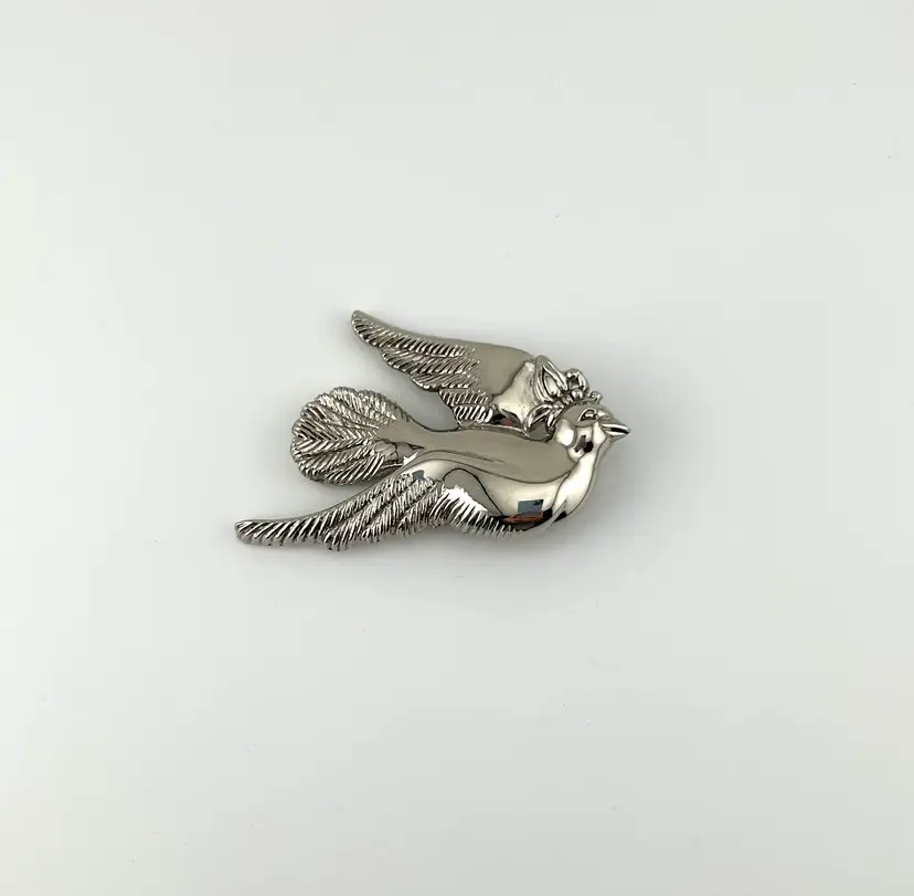 Silver Tone John Hardy Dove Clip 2.75”x 2.75”