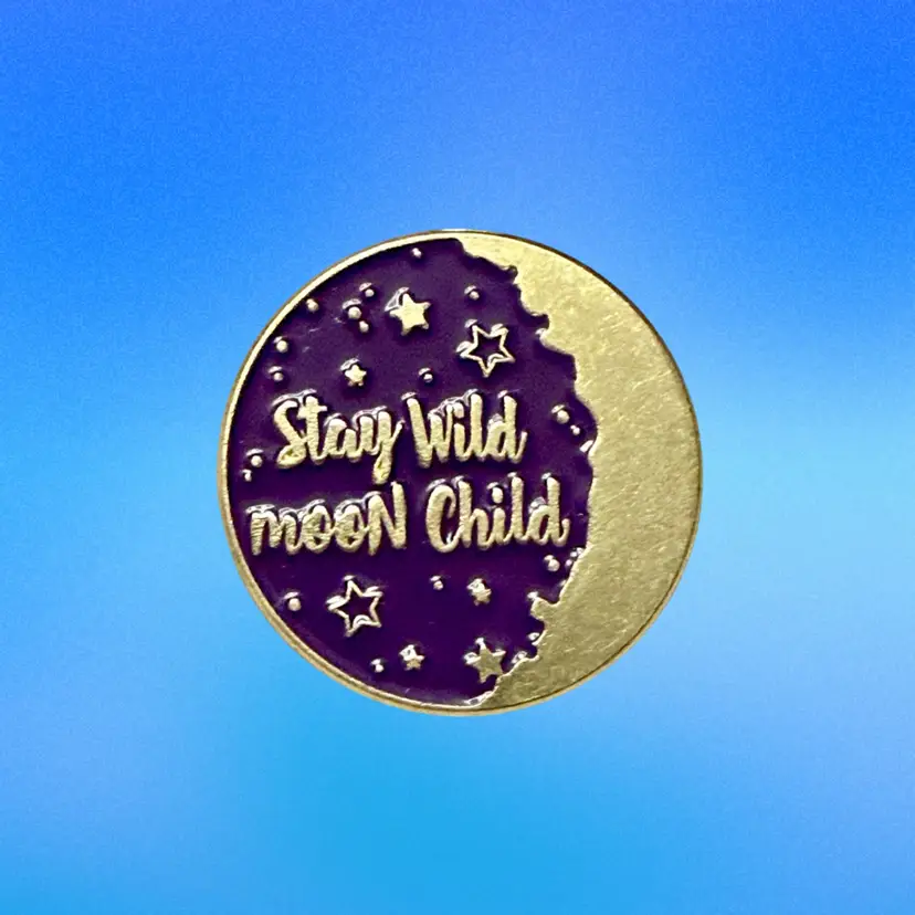 Stay Wild Moon Child Enamel Lapel Pin