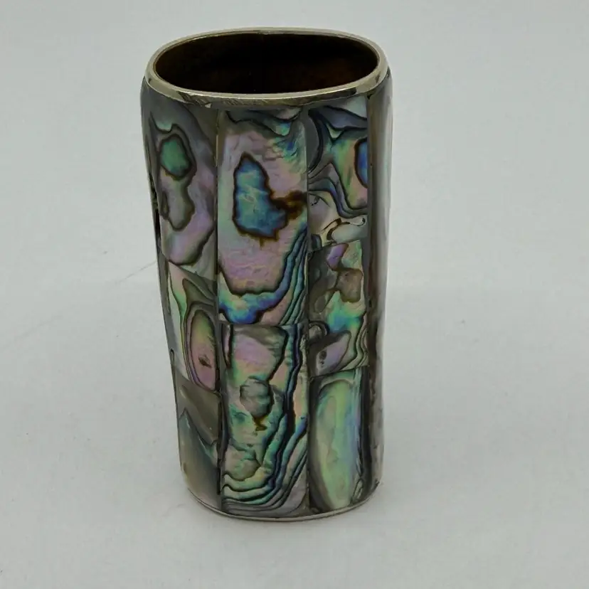 Abalone Inlay & Mexican Silver Lighter Case /Sleeve 2.75”
