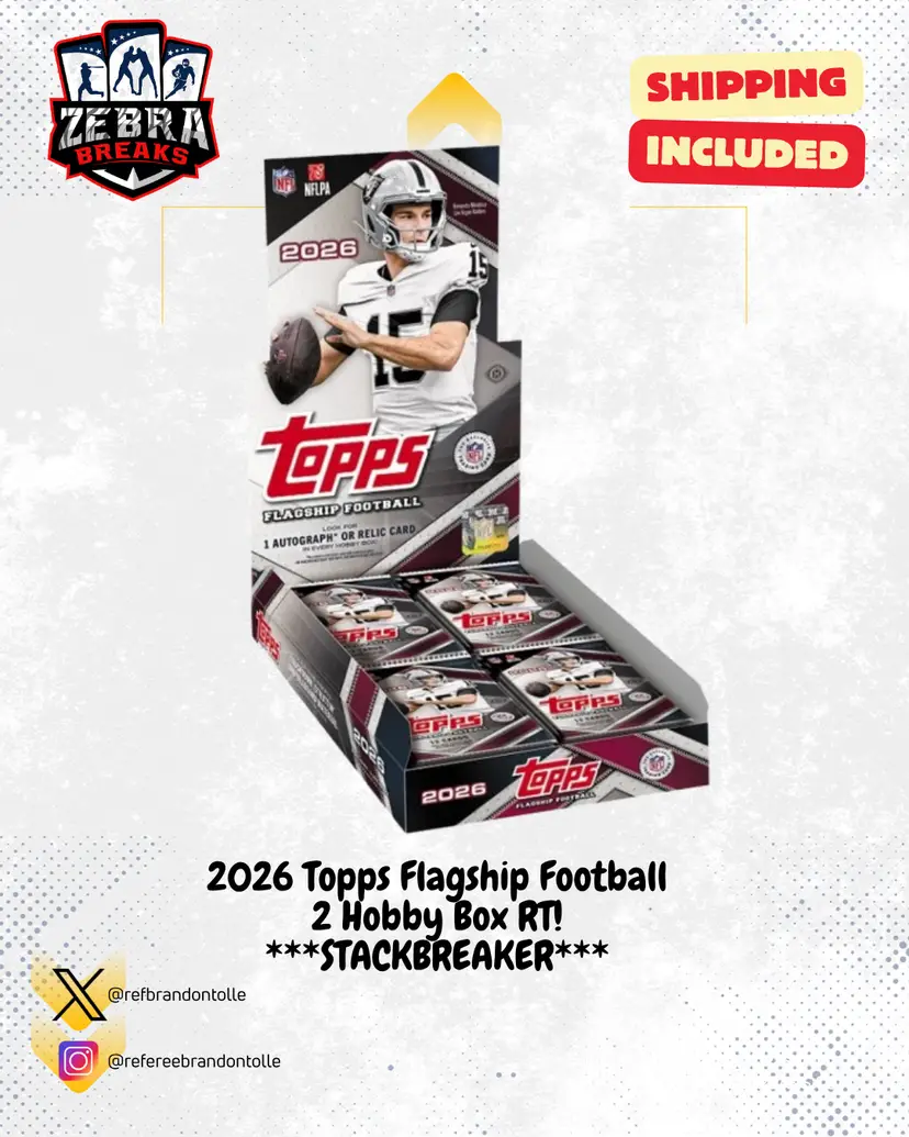 ZB 26333: **STACKBREAKER** 2026 Flagship Football 2 Box Stack Rip