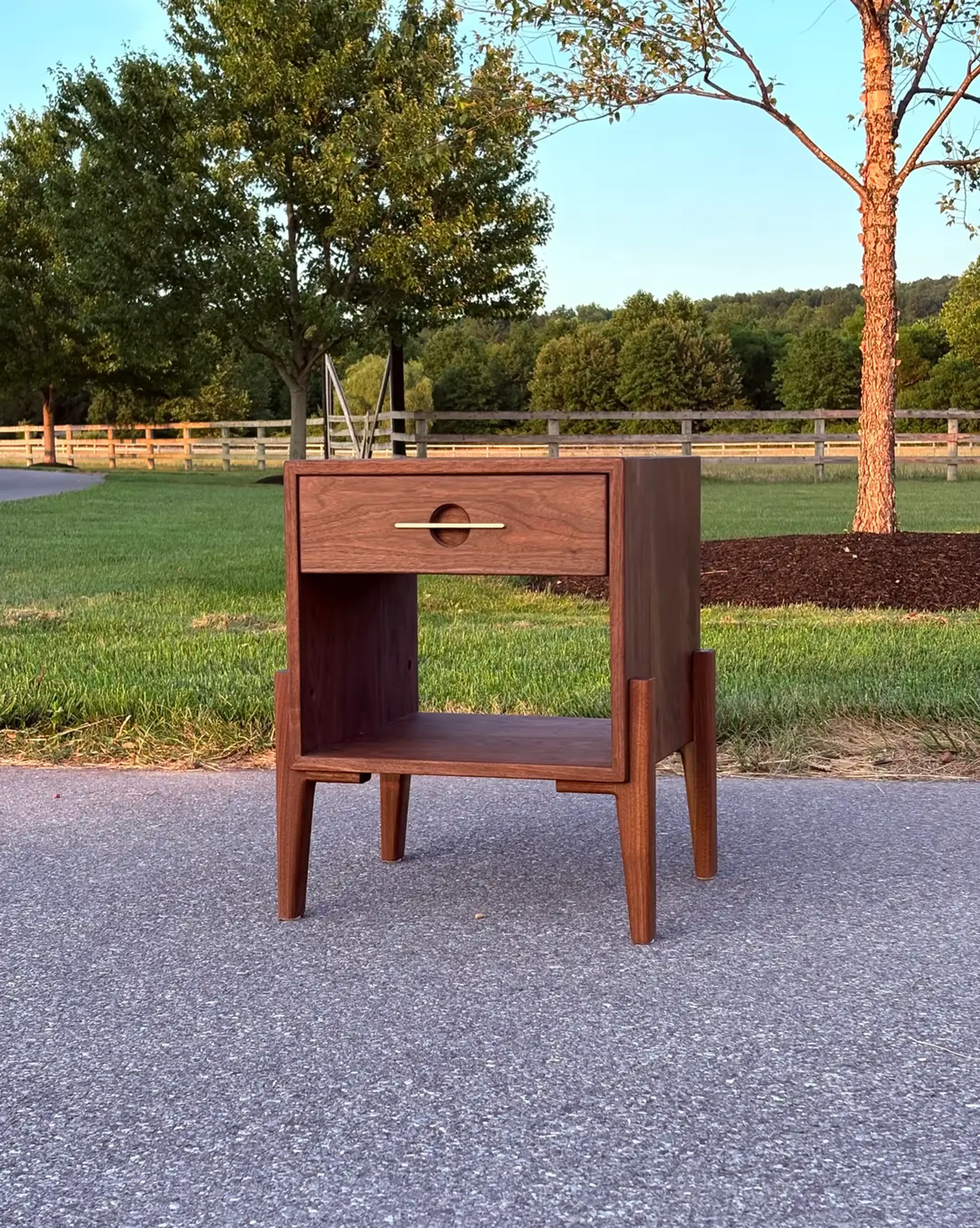 Grainfall Solid Walnut End Table