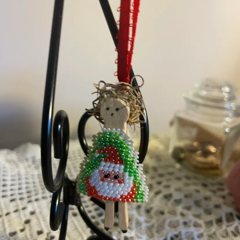 Beaded Clothespin Ornament
