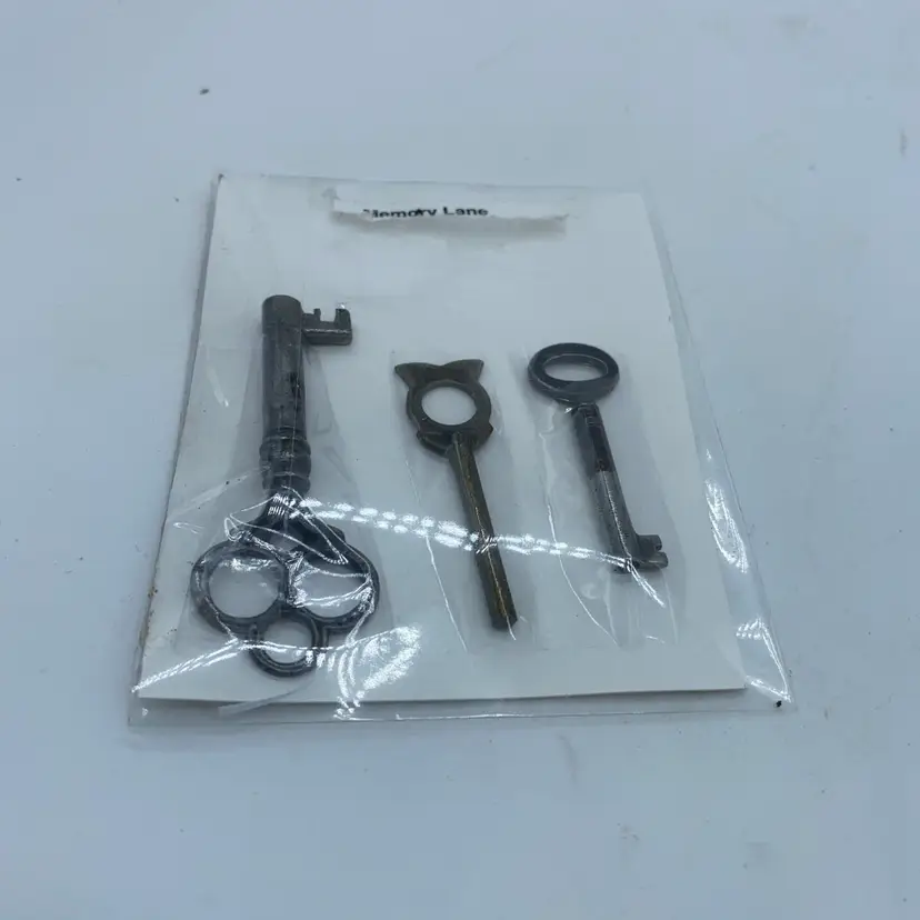 #3525 Alice In Wonderland Theme 3pc Set Of Antique Keys