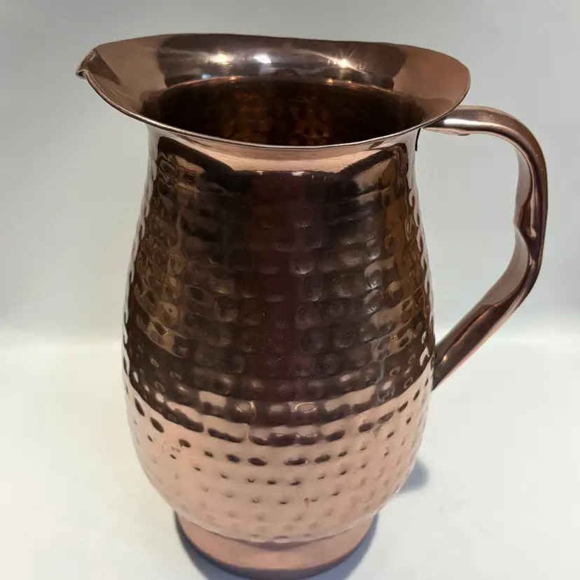 Robert Stanley Collection-  Hammered  Copper Pitcher-  2 Qt.  9.5”