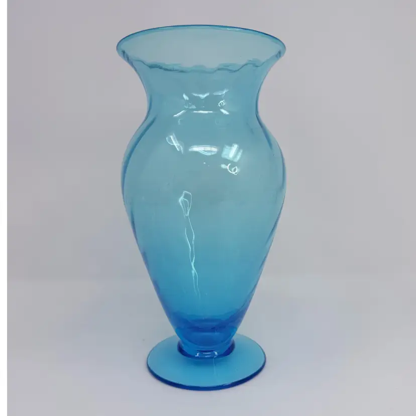Vintage Mid-Century Footed Art Glass Vase