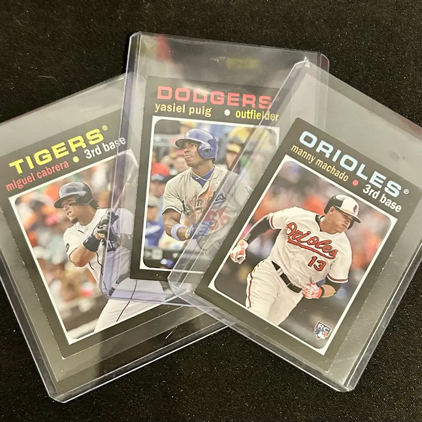 2013 Topps Update Series 1971 Minis Manny Machado #TM-50 & Yasiel Plug RCs
