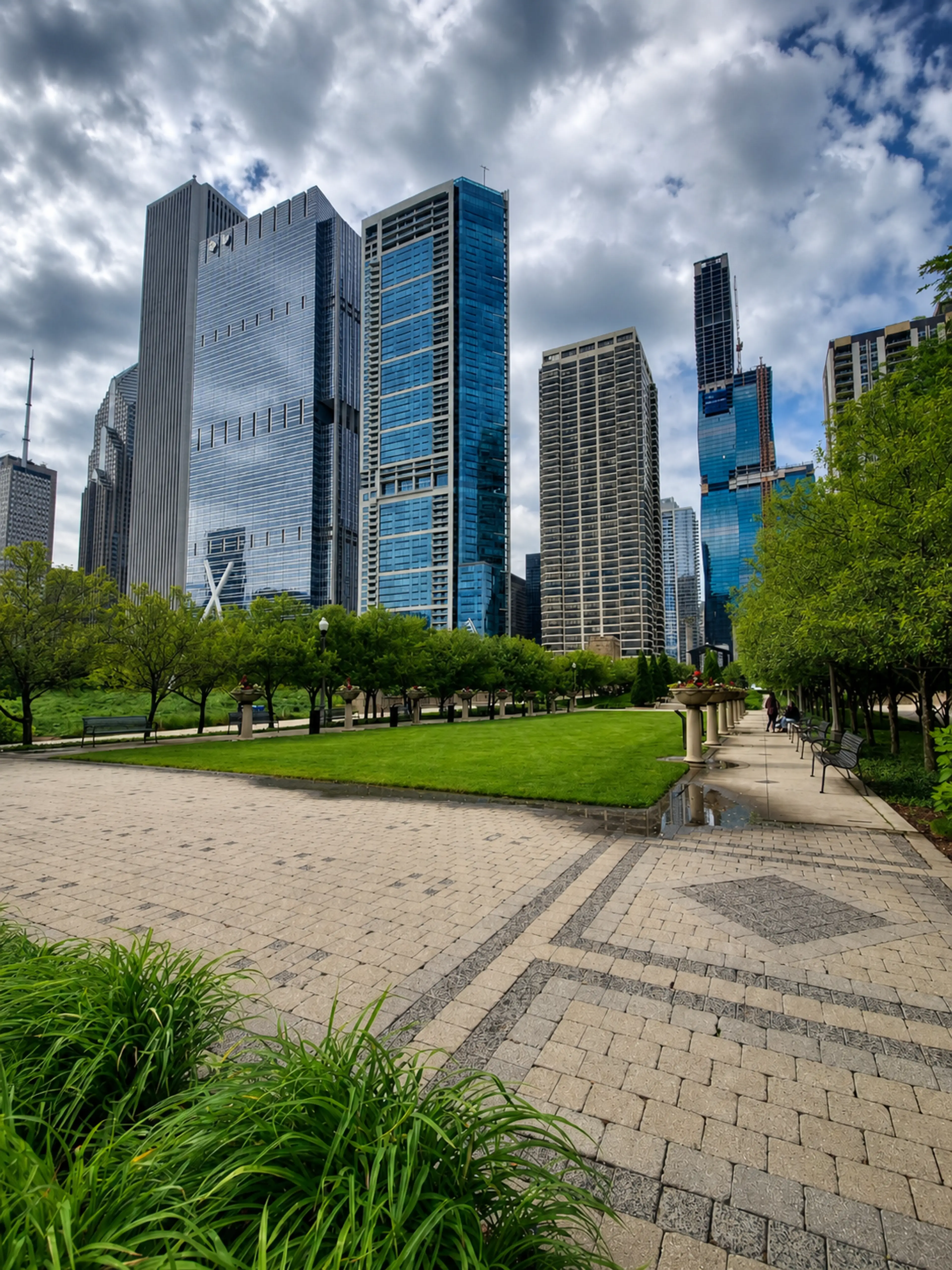 Urban city skyline