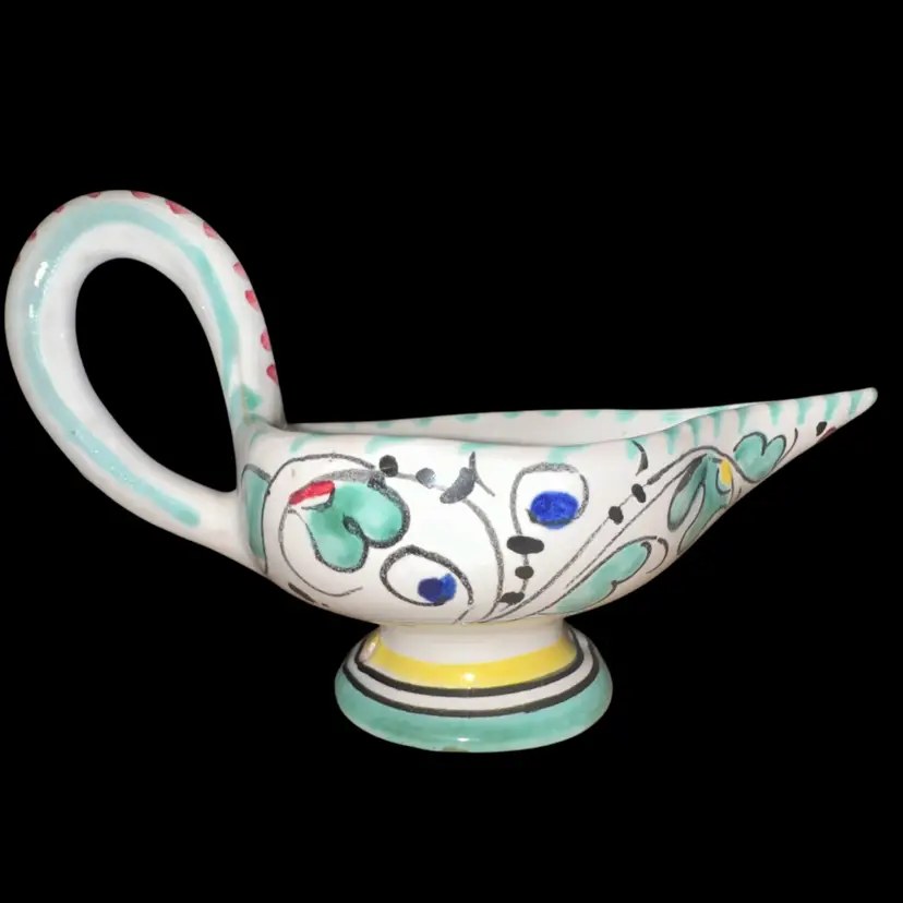 Italian Pottery Duruto Chamber Style Candle Holder