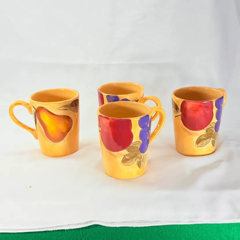 Set Of 4 Fruitti Coffee Mugs