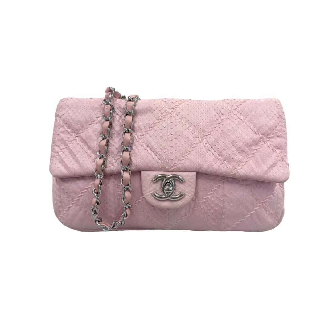 Chanel Pink Python Ultimate Stitch Flap Bag