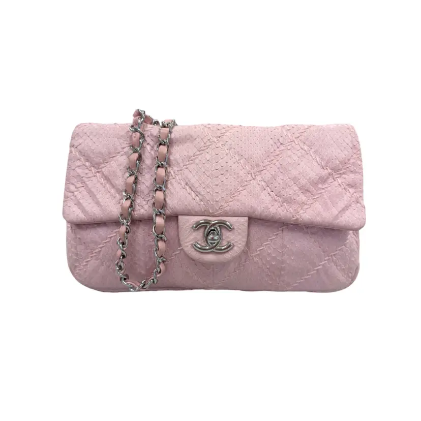 Chanel Pink Python Ultimate Stitch Flap Bag