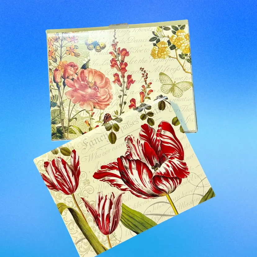 Stunning Floral Note Card Set, NIB