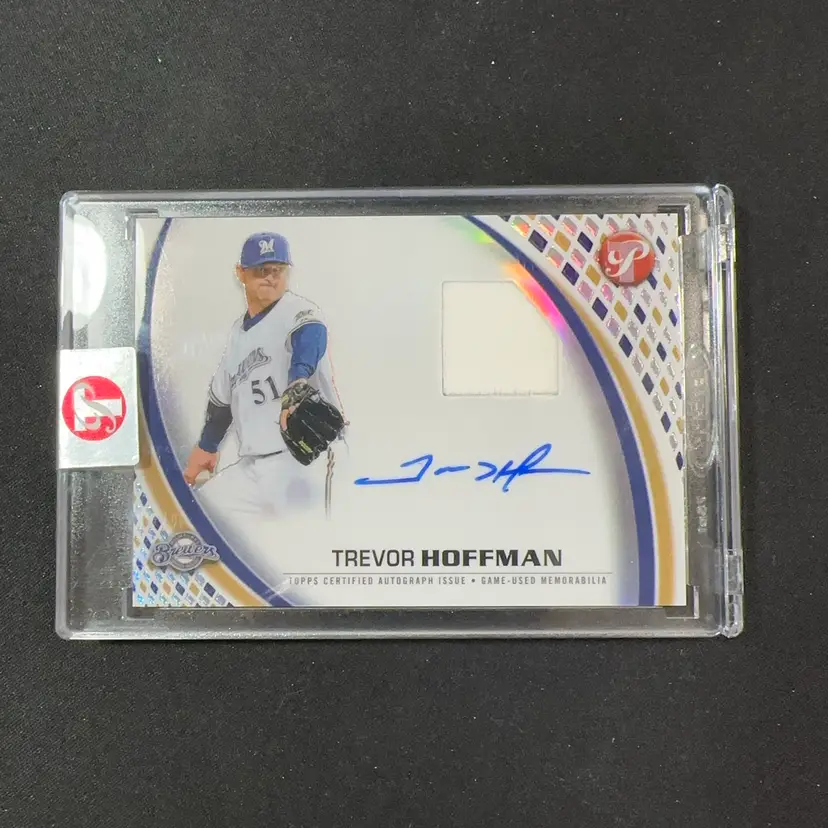 Trevor Hoffman 2026 Topps Pristine Pieces Autograph Game Used Relic Milwaukee Brewers
