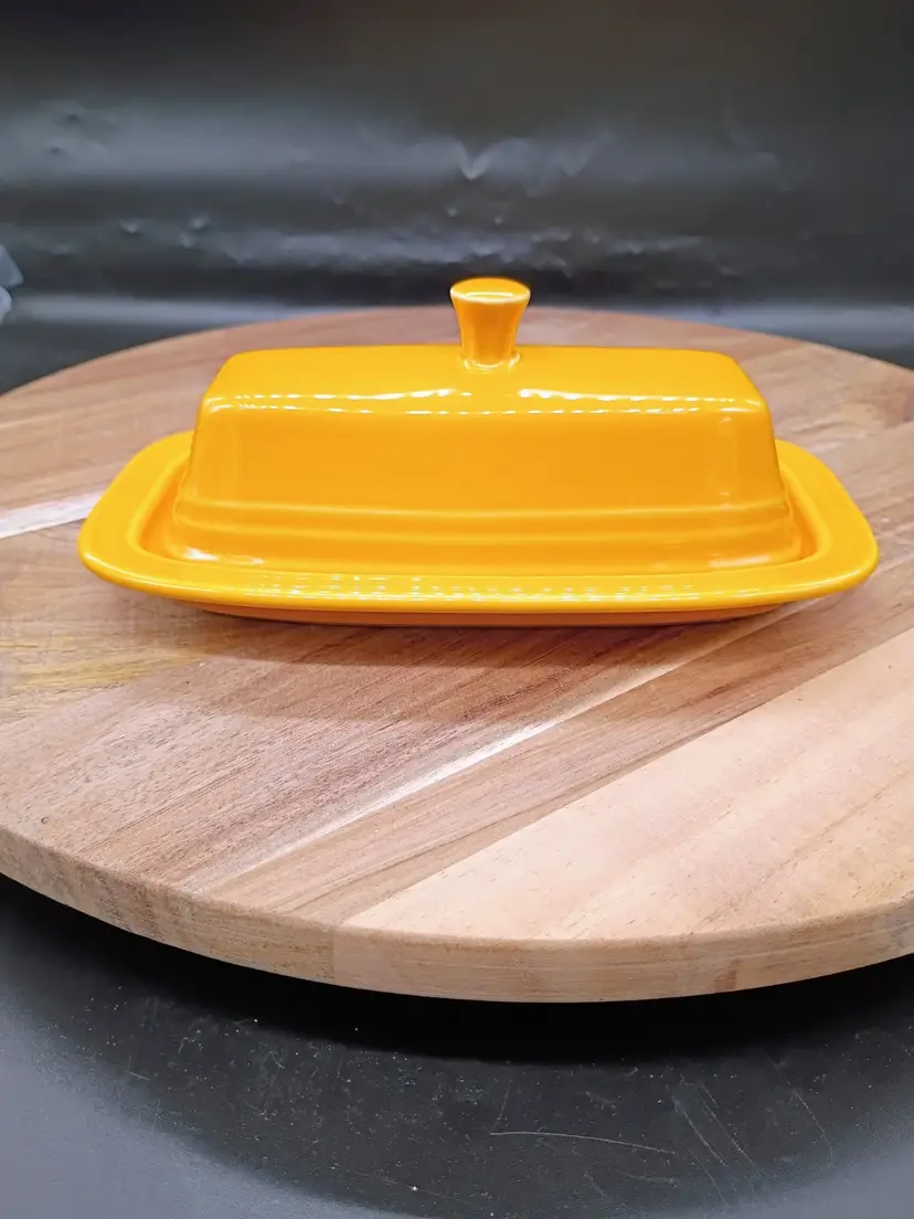 Fiestaware Limited MARIGOLD Yellow HLC Fiesta  Covered Butter Dish