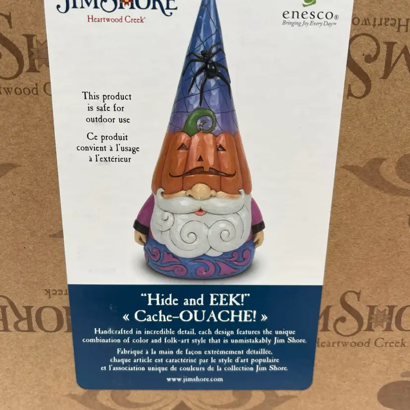 Jim Shore HALLOWEEN GNOME-HIDE AND EEK FIGURINE STATUE 6012742 BRAND NEW