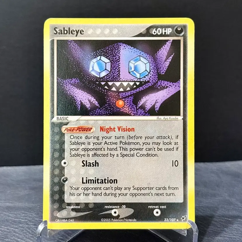 Pokemon TCG Sableye EX Deoxys 23/107 Rare Vintage 2005 NM