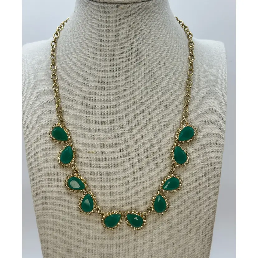 Kate Spade New York Teal & Rhinestone Gold-Tone Necklace