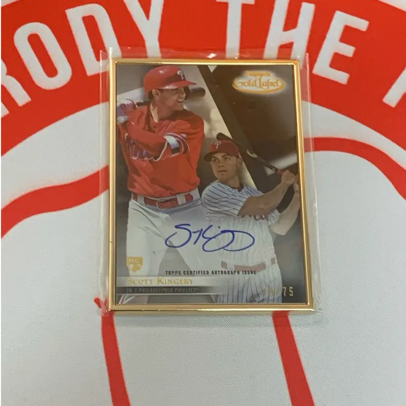 2018 Topps Gold Label Framed Autograph Scott Kingery Black 74/75