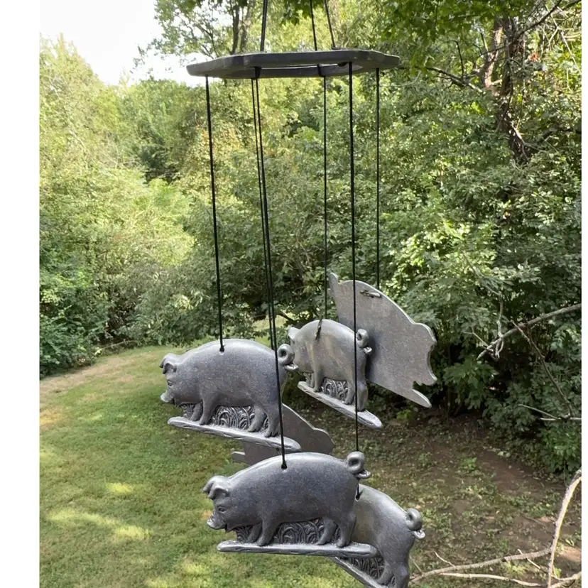 Pewter Piggy Wind Chime