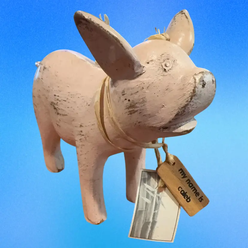 Folk Art Hand Carved Pig From a Bamboo Root