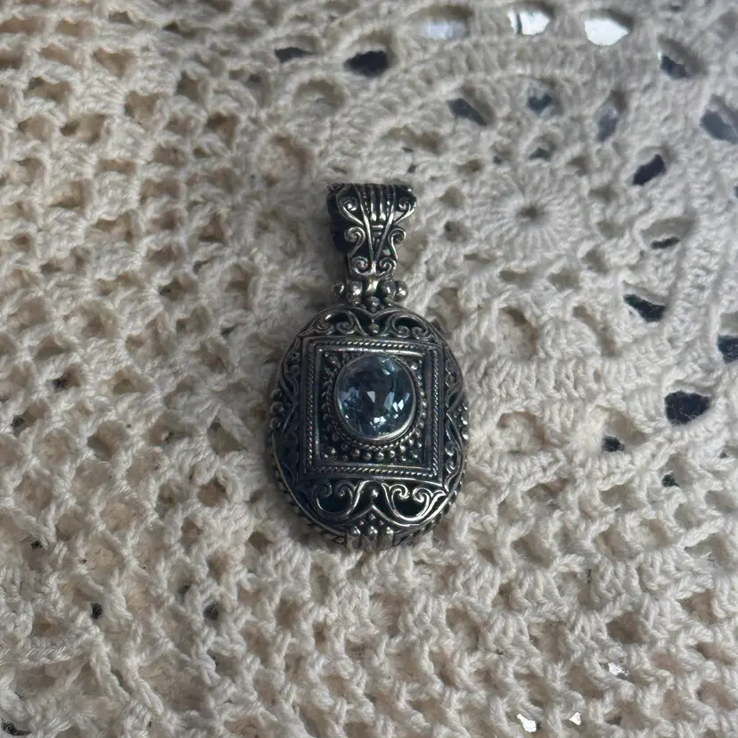Sterling Silver Blue Topaz Pendant