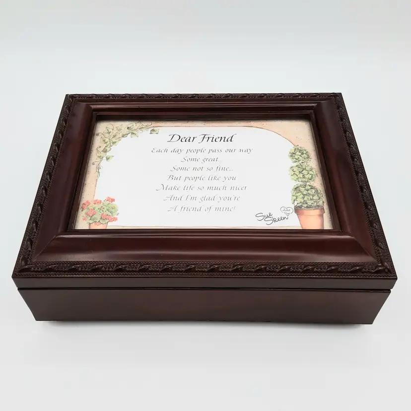 Sankyo Wood Music Jewelry Box "That's What Friends Are For" Song