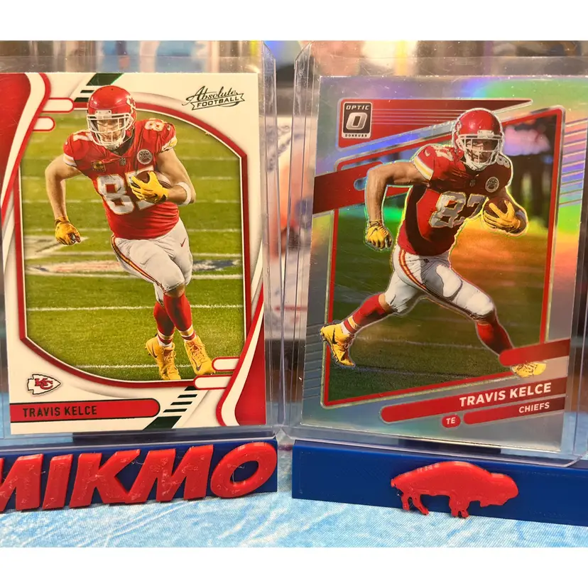 Travis Kelce Lot (green Foil & Holo Silver) Chiefs