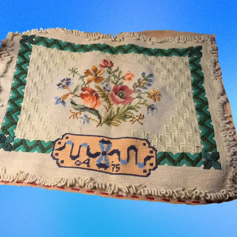 16a. vintage needlepoint tapestry